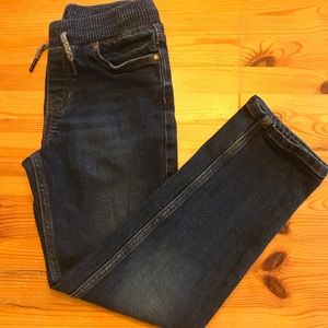 Boys Slim Iron Knee Stretch Pull On Jeans